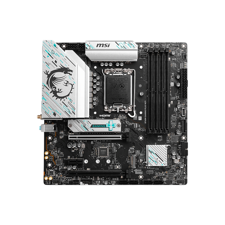 MSI B760M GAMING PLUS WIFI DDR4 MOTHERBOARD view 2